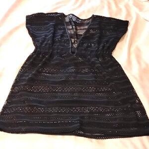 Club Z Collection Womens Black Netted Cover Up, Size: M